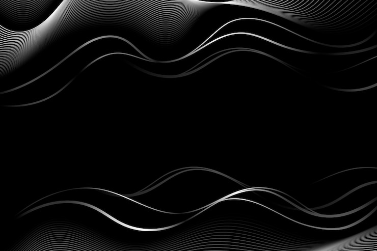 Vector Gratis latar belakang gradien hitam dengan garis bergelombang