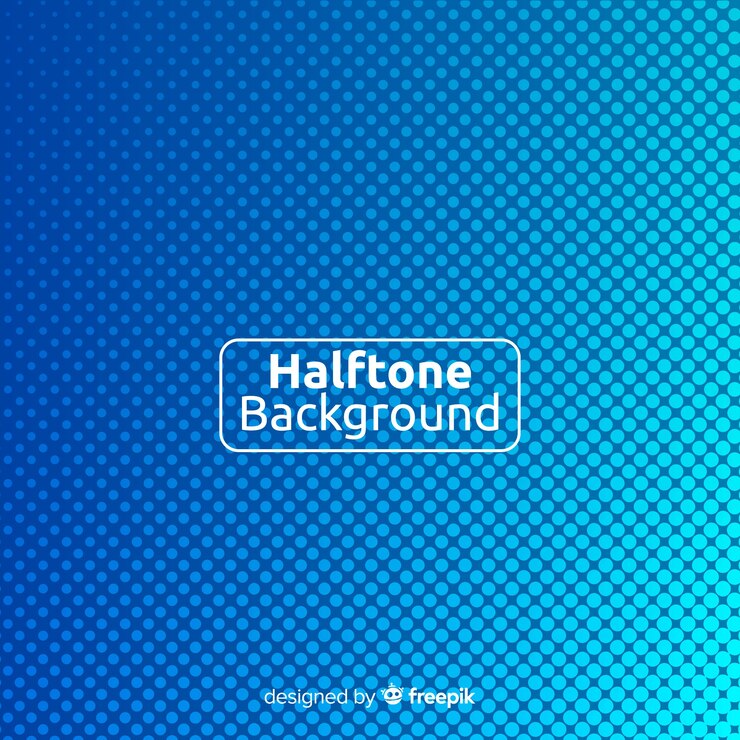 Vector Gratis latar belakang halftone biru abstrak