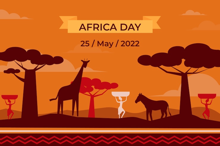 Vector Gratis latar belakang hari afrika datar