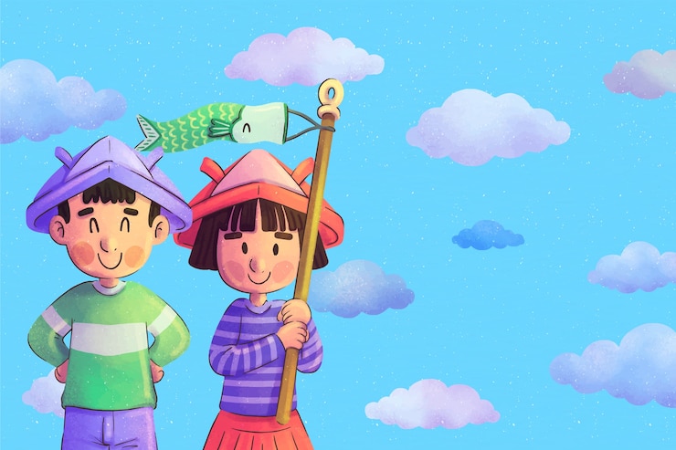 Vector Gratis latar belakang hari anak-anak cat air
