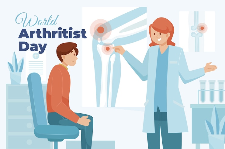 Vector Gratis latar belakang hari artritis dunia datar