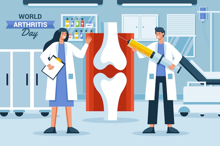 Vector Gratis latar belakang hari artritis dunia datar