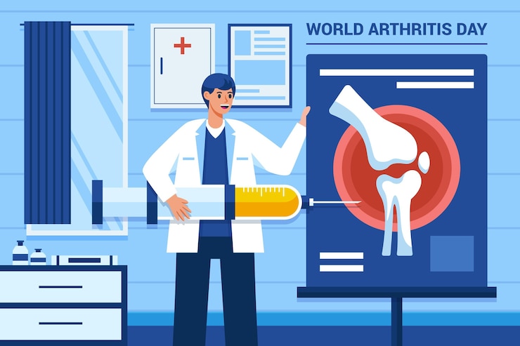 Vector Gratis latar belakang hari artritis dunia datar