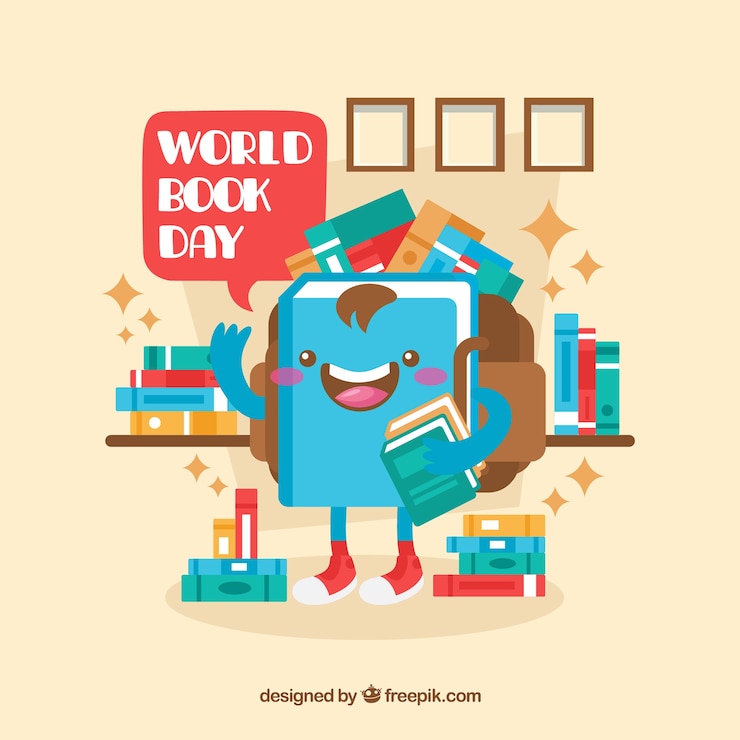Vector Gratis latar belakang hari buku dunia