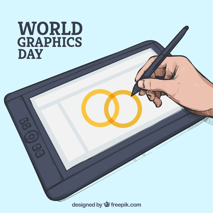Vector Gratis latar belakang hari grafis dunia