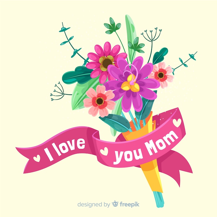Vector Gratis latar belakang hari ibu floral