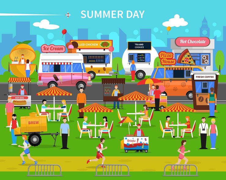 Vector Gratis latar belakang hari musim panas