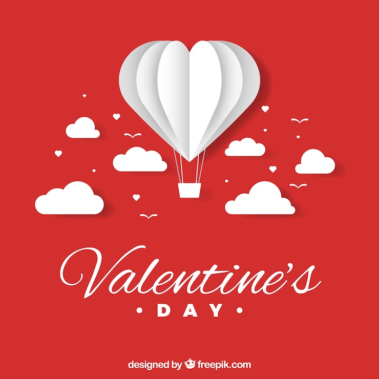 Vector Gratis latar belakang hari valentine dengan hati kertas