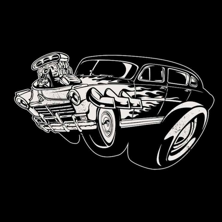 Vector Gratis latar belakang ilustrasi mobil