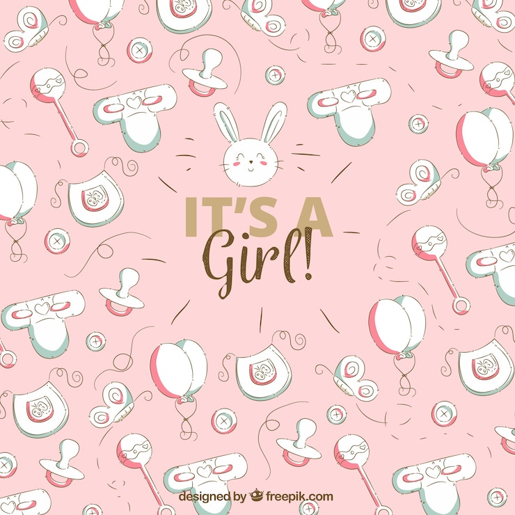Vector Gratis latar belakang "its a girl"