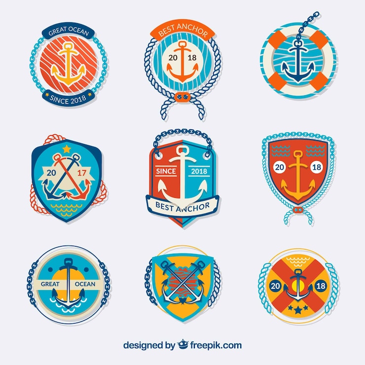 Vector Gratis latar belakang jangkar datar