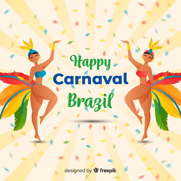 Vector Gratis latar belakang karnaval brasil