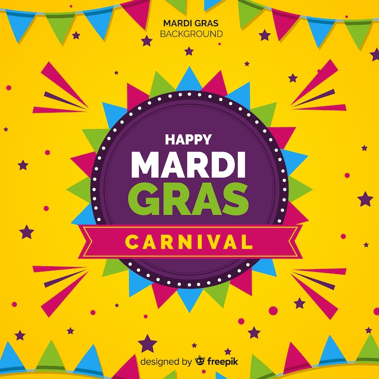 Vector Gratis latar belakang karnaval mardi gras