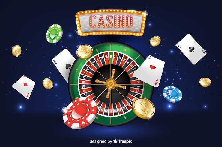 Vector Gratis latar belakang kasino realistis