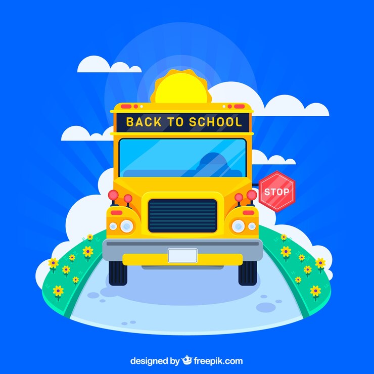 Vector Gratis latar belakang kembali ke sekolah dengan desain datar