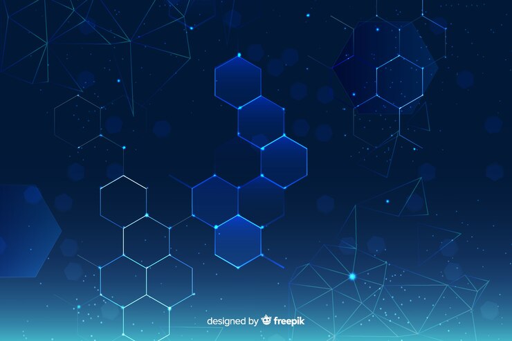 Vector Gratis latar belakang kisi heksagonal