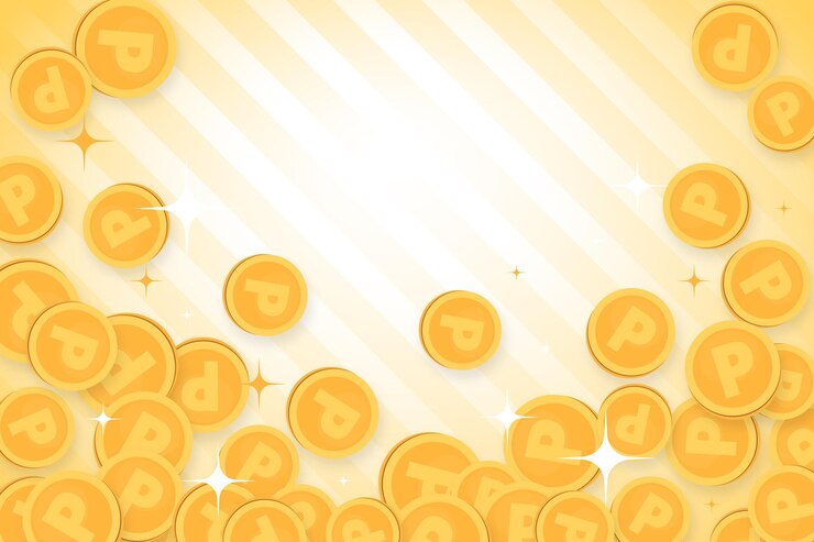 Vector Gratis latar belakang koin poin