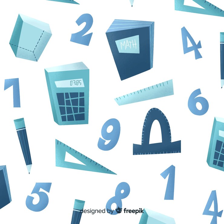 Vector Gratis latar belakang konsep matematika kartun