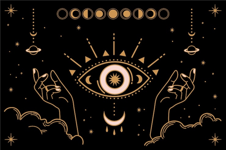 Vector Gratis latar belakang langit digambar tangan