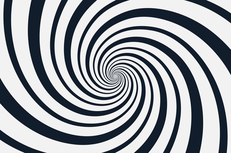 Vector Gratis latar belakang lingkaran spiral desain datar