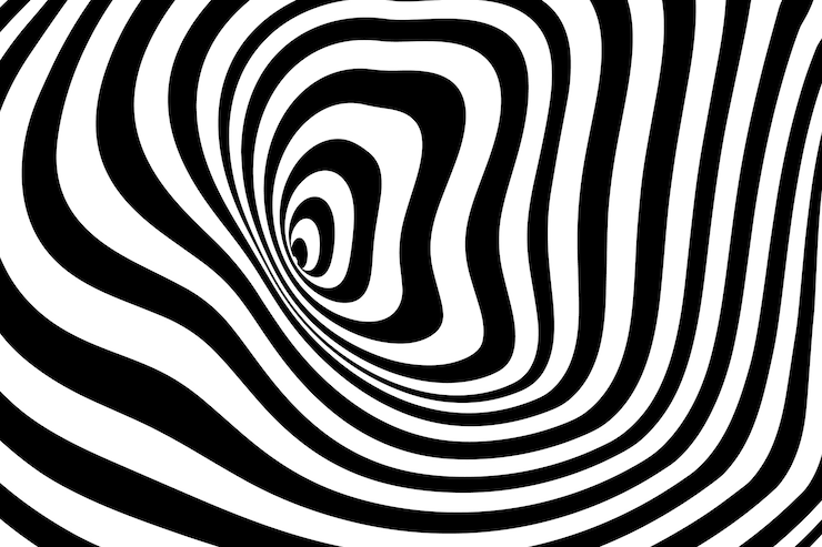 Vector Gratis latar belakang lingkaran spiral desain datar