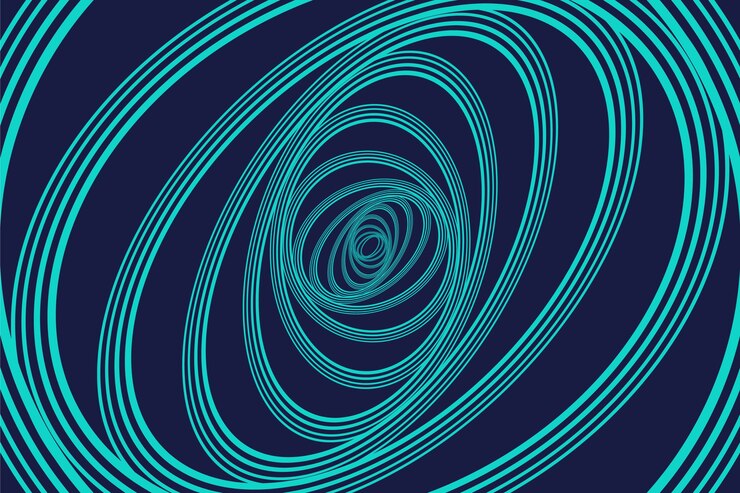 Vector Gratis latar belakang lingkaran spiral desain datar