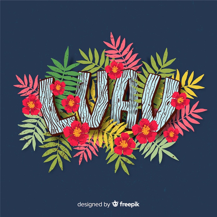 Vector Gratis latar belakang luau hawaii