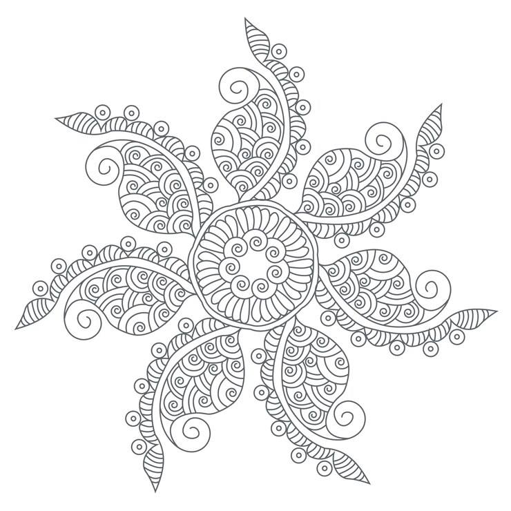 Vector Gratis latar belakang manadala floral