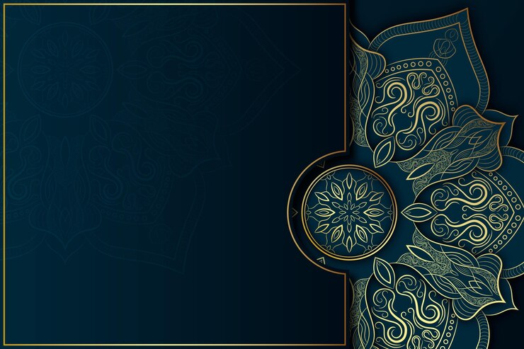 Vector Gratis latar belakang mandala gelap detail
