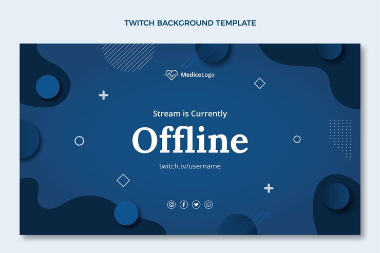 Vector Gratis latar belakang medis datar twitch