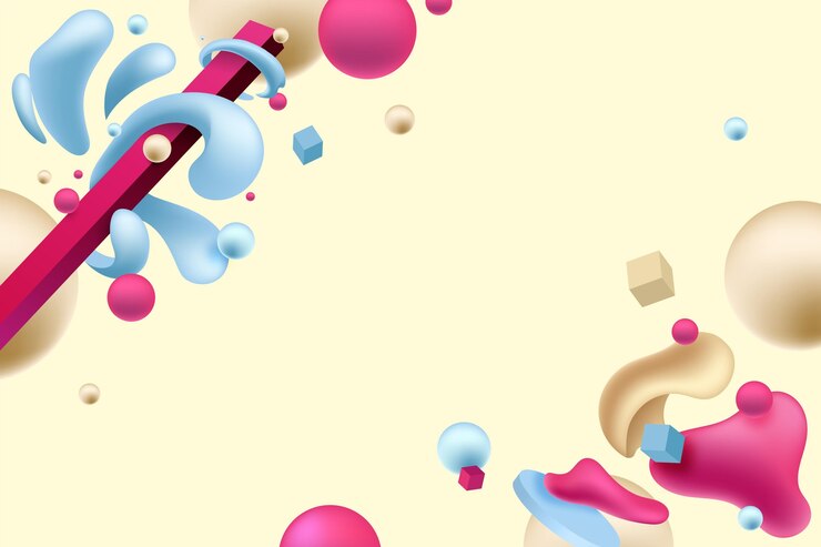 Vector Gratis latar belakang mengambang bentuk 3d realistis