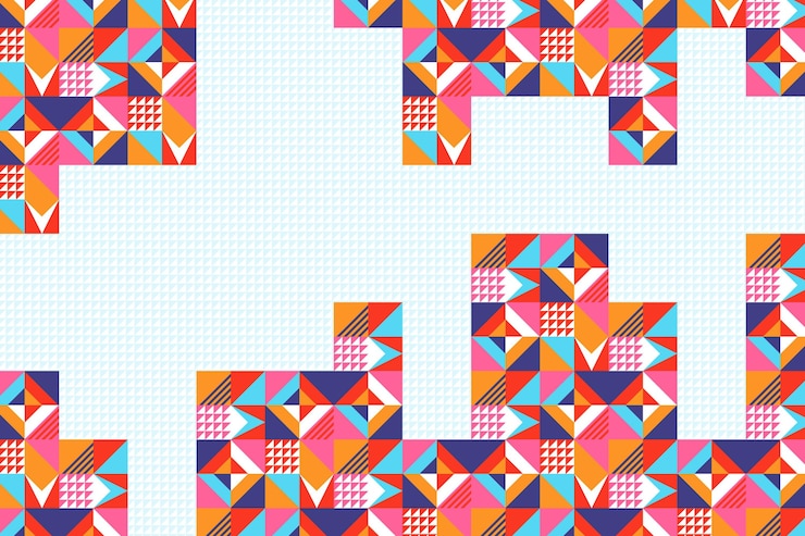 Vector Gratis latar belakang mosaik datar