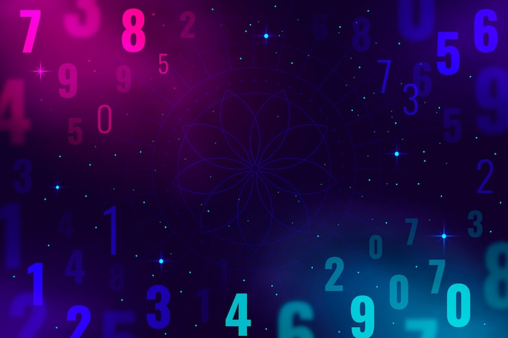 Vector Gratis latar belakang numerologi gradien