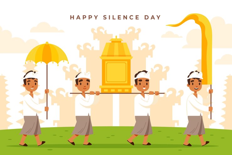 Vector Gratis latar belakang nyepi datar