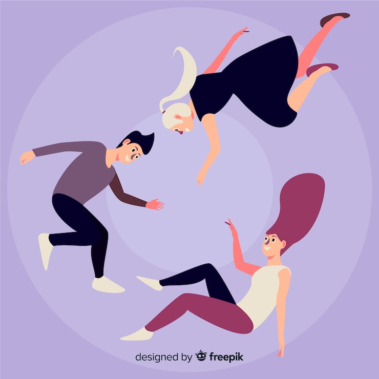 Vector Gratis latar belakang orang anti gravitasi