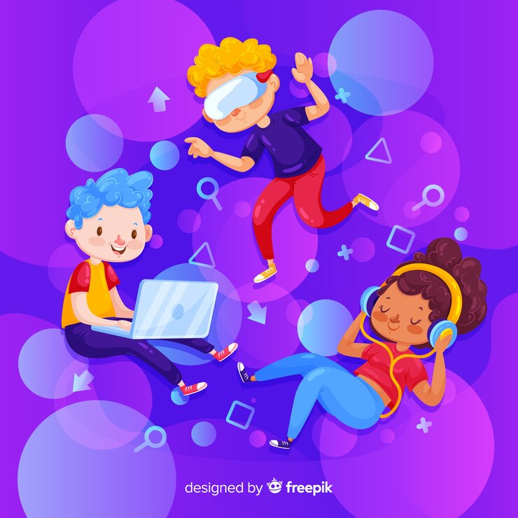 Vector Gratis latar belakang orang anti gravitasi