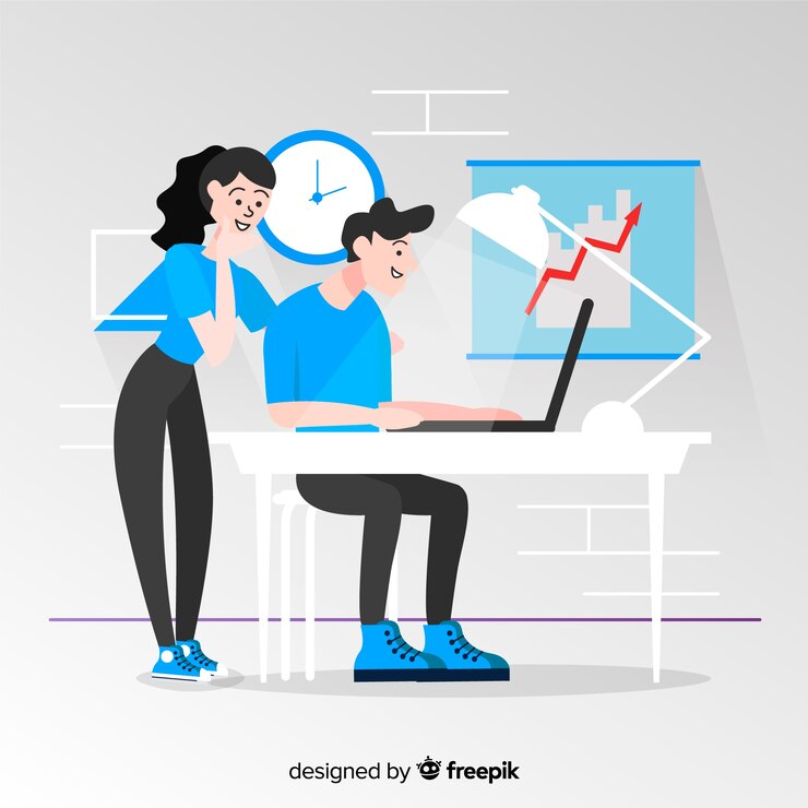 Vector Gratis latar belakang orang-orang di kantor