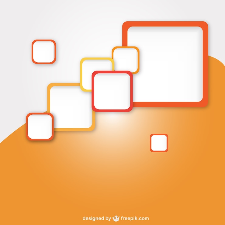 Vector Gratis latar belakang oranye persegi