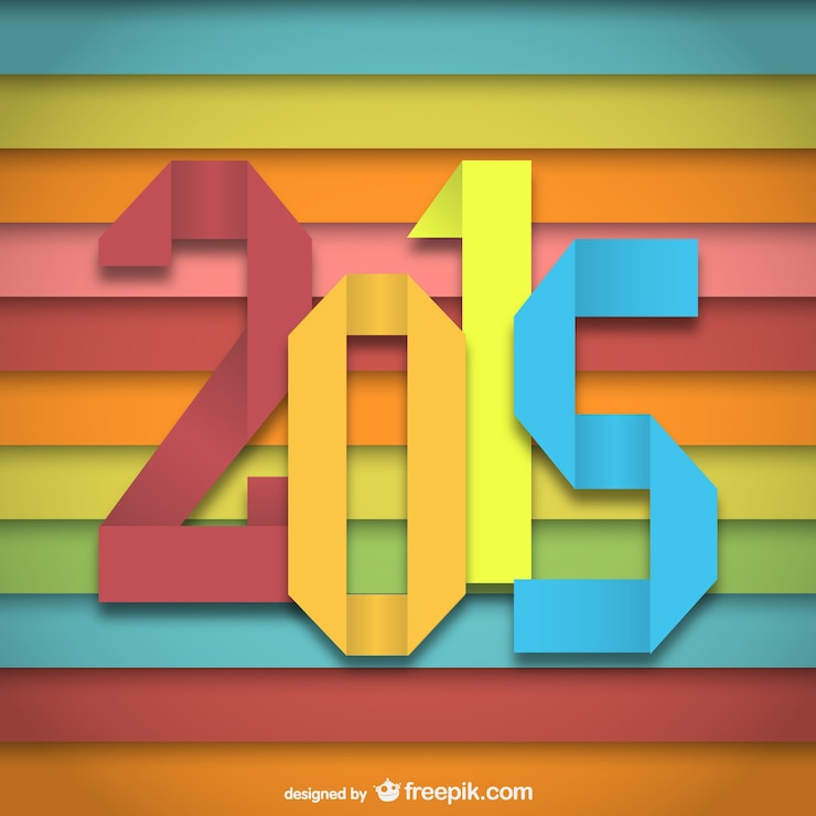 Vector Gratis latar belakang origami 2015