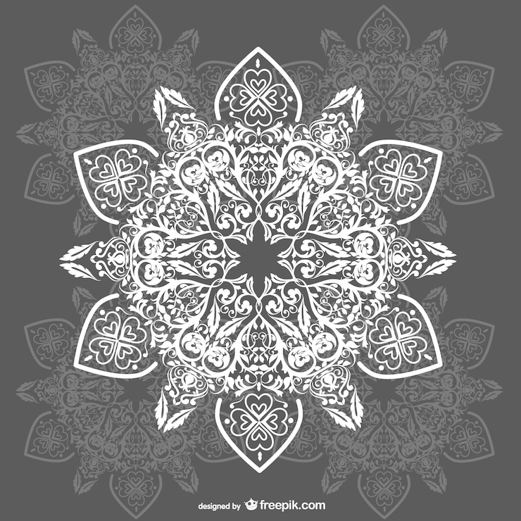 Vector Gratis latar belakang ornamen arabesque