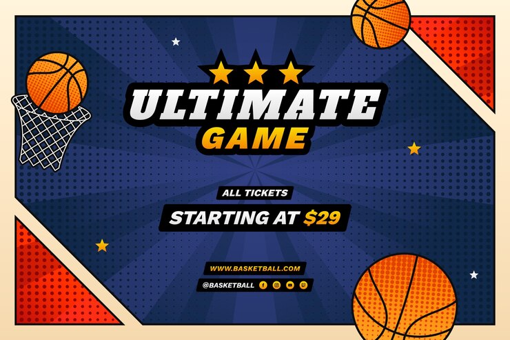 Vector Gratis latar belakang penjualan bola basket halftone gradien