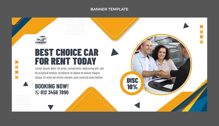 Vector Gratis latar belakang penjualan penyewaan mobil desain datar digambar tangan