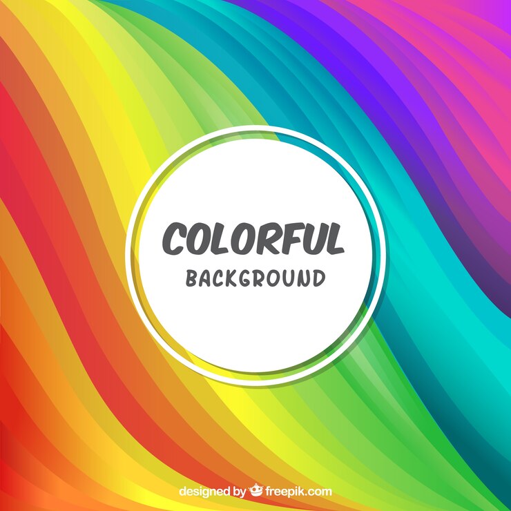 Vector Gratis latar belakang penuh warna dengan gelombang berbeda