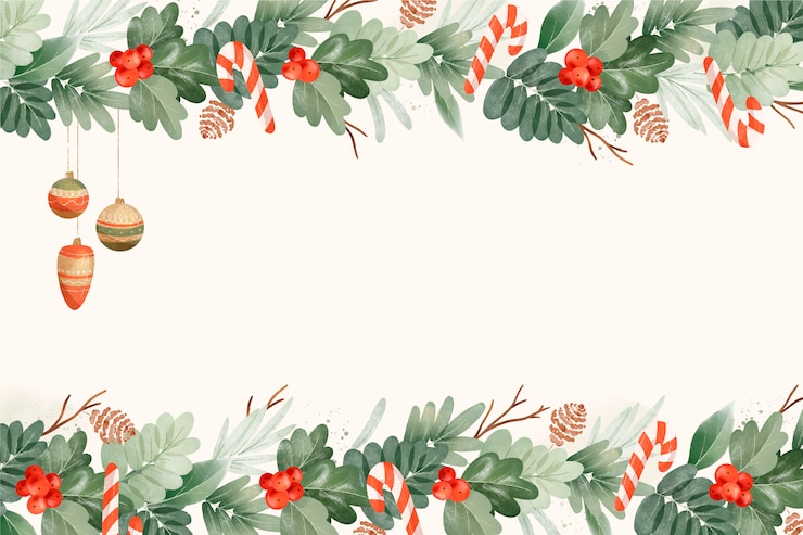 Vector Gratis latar belakang perada natal cat air