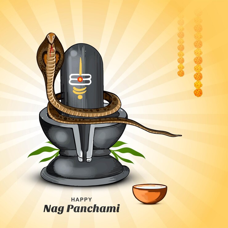 Vector Gratis latar belakang perayaan nag panchami yang bahagia pada festival hindu