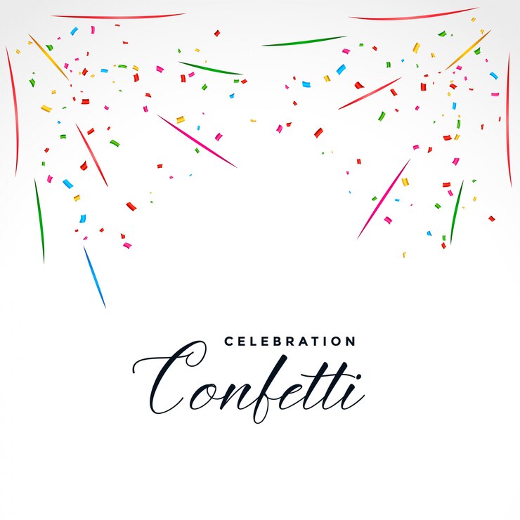 Vector Gratis latar belakang perayaan pesta ledakan confetti