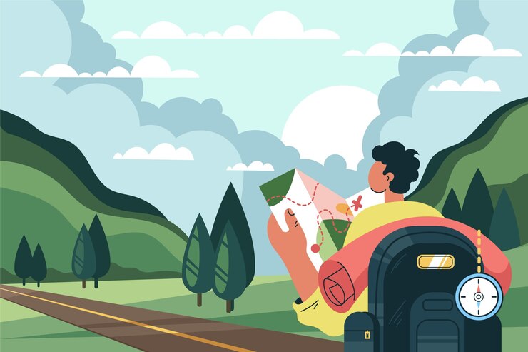 Vector Gratis latar belakang petualangan yang detail