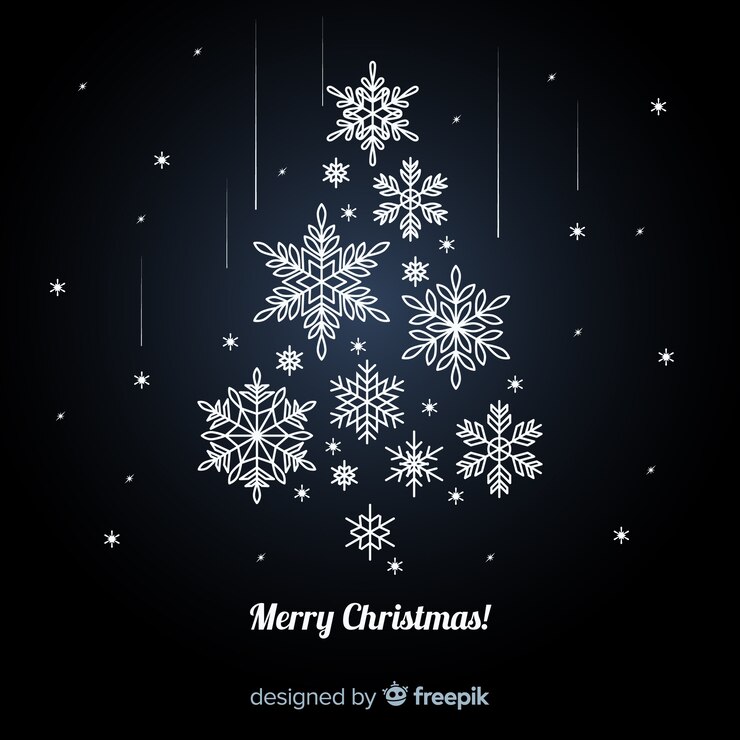 Vector Gratis latar belakang pohon natal elegan terbuat dari ornamen