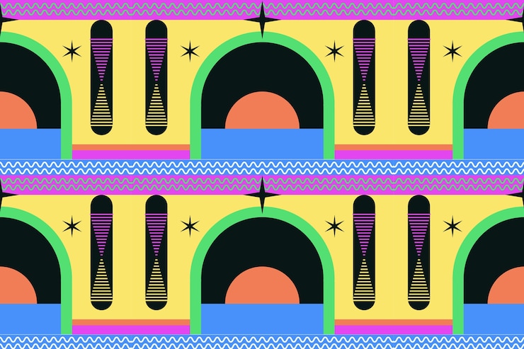 Vector Gratis latar belakang pola geometris desain datar