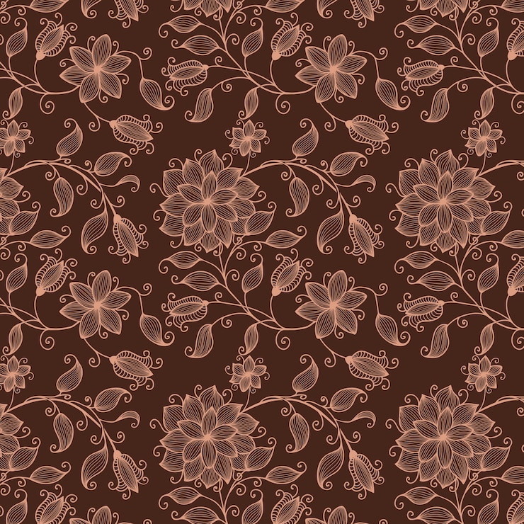 Vector Gratis latar belakang pola seamless bunga vektor. tekstur elegan untuk latar belakang. ornamen floral klasik mewah kuno, tekstur seamless untuk wallpaper, tekstil, pembungkus.